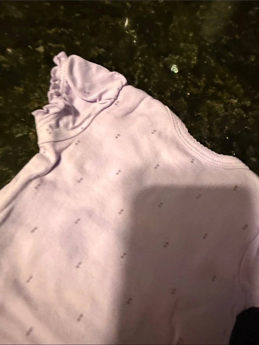 Carter's Lilac Short-Sleeve One-Piece Bodysuit - 3 Month LIKE NEW Ruffle Sleeve